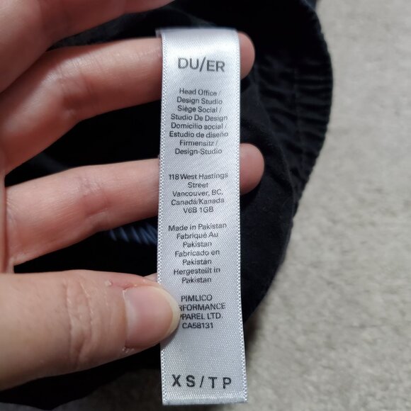 DUER DU/ER Live Lite Twill Joggers Pants Pull-On Stretch Black Women's XS x 27" - Picture 11 of 16